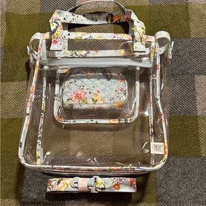 Vera Bradley Clearly Colorful Stadium Tote With Pouch—Pattern:Floating Garden